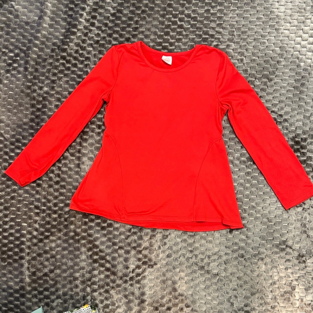 Wonder Nation Vibrant Red Long Sleeve Tee